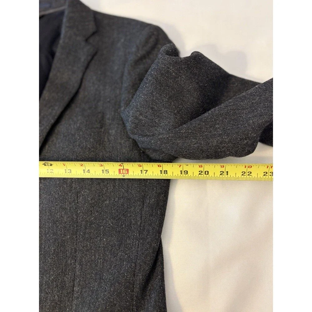 J CREW Ludlow Moon Blazer Men 36R English Wool Tweed Charcoal Gray Career Preppy